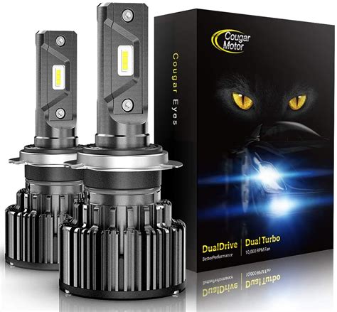 H7 Led Bulbs 10000 Lumens 6000K | Cougar Motor