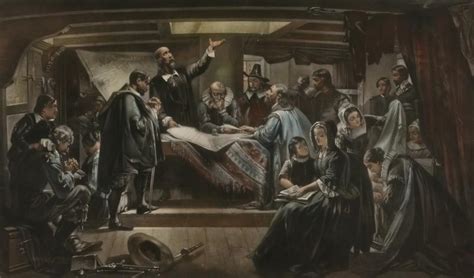 Signing of the Compact in the Cabin of the Mayflower | Smithsonian American Art Museum