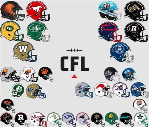 #CFL current and defunct | Canadian football league, Pro football teams ...