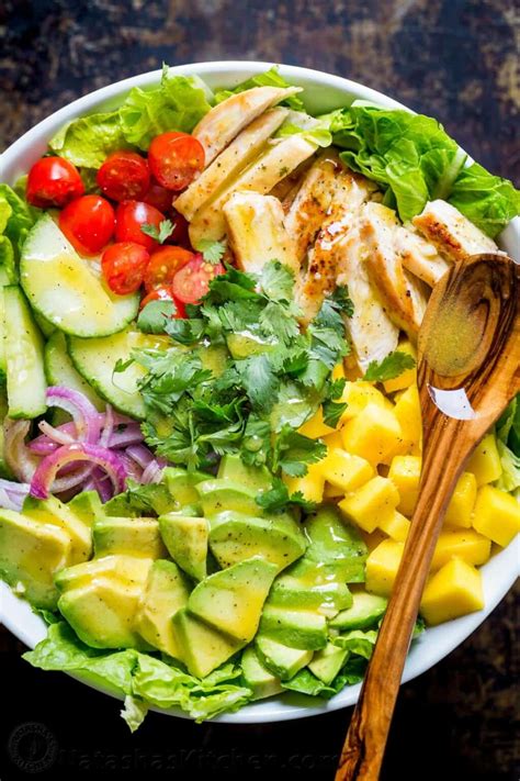 Chicken Mango Avocado Salad - NatashasKitchen.com