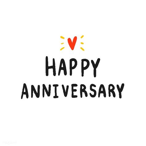 Download free vector of Happy Anniversary typography in black by Aum about wedding card red ...