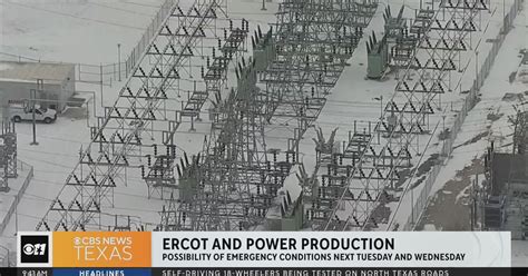 ERCOT: Emergency conditions might be possible next week - CBS Texas