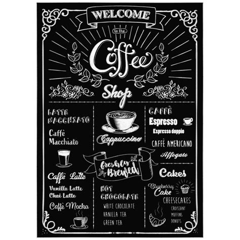 Coffeeshop Wall Sticker | Chalkboard lettering, Coffee shop, Wall decor ...