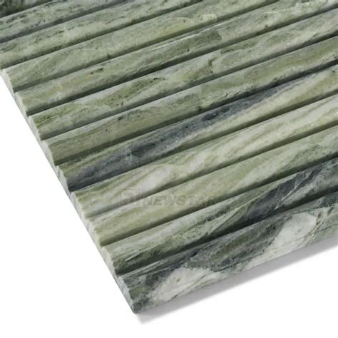 Green Fluted Wall Tiles Panel Bathroom Tile Recessed Curve Flute Tile Shower Marble Fluted Tiles ...