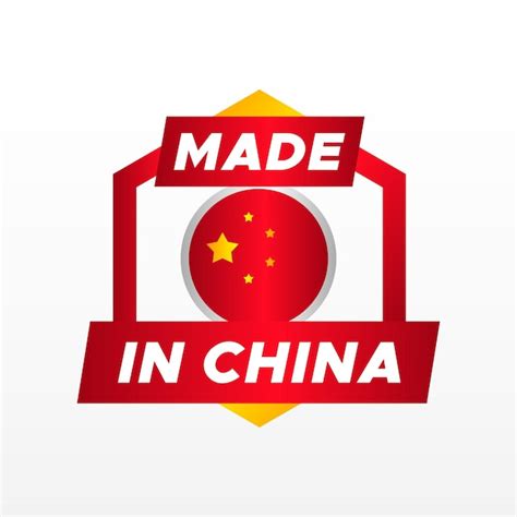 Premium Vector | Made in China Label Flat Design