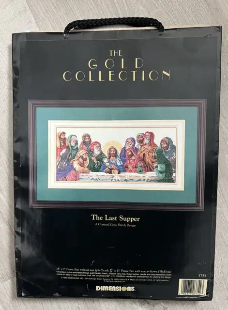 OPEN THE LAST Supper Dimensions Gold Collection Cross Stitch Kit 3754 ...