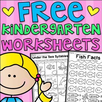 FREE Kindergarten Seasonal Worksheets - Math and Literacy | Free kindergarten worksheets ...