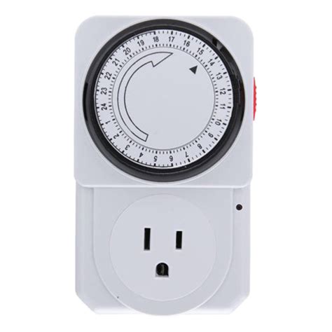 Mechanical Plug-In Timer 24 Hour programmable for Light Fixtures and Fans