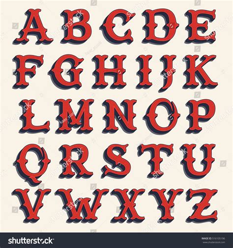 Vintage Fonts Alphabet