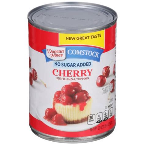 Duncan Hines Comstock No Sugar Added Cherry Pie Filling And Topping, 20 ...