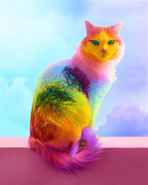 This Artist Gives Animals A Rainbow Makeover | Animals beautiful, Cute animals, Rainbow cat