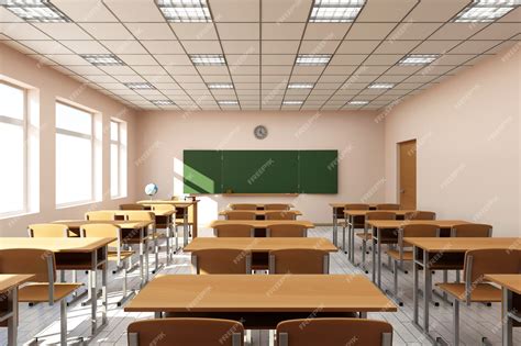 Premium Photo | Modern Classroom Interior in Light Tones