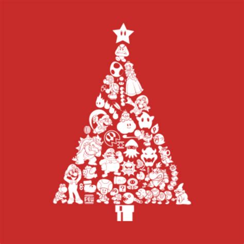 Mario Christmas Tree - Super Mario - Onesie | TeePublic