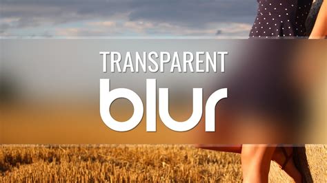 Photoshop Tutorial | Transparent Blur Effect in Photoshop - Photoshop Trend