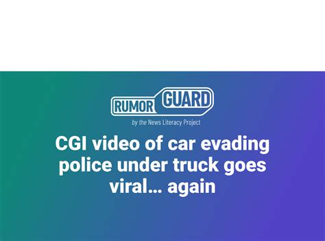 CGI video of car evading police under truck goes viral… again