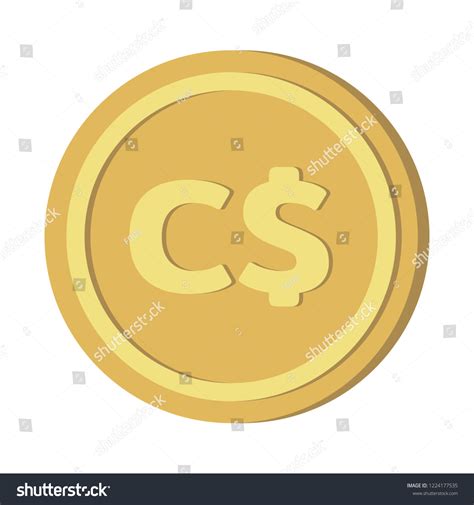 Currency Icon Coin Canadian Dollar Cad Stock Vector (Royalty Free ...