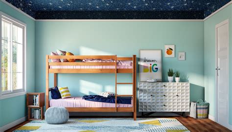 Blue Modern Wall Paint Design For Kids Bedroom | Livspace