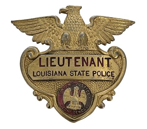 Lieutenant Louisiana State Police Badge