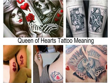 Queen of Hearts Tattoo Meaning: features of the picture, photo examples ...