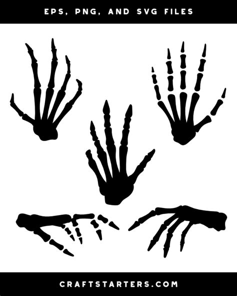 Skeleton Hand Silhouette Clip Art