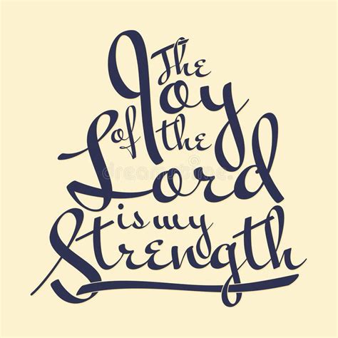 The Joy of the Lord is My Strength Scripture Stock Vector - Illustration of nehemiah, sign ...