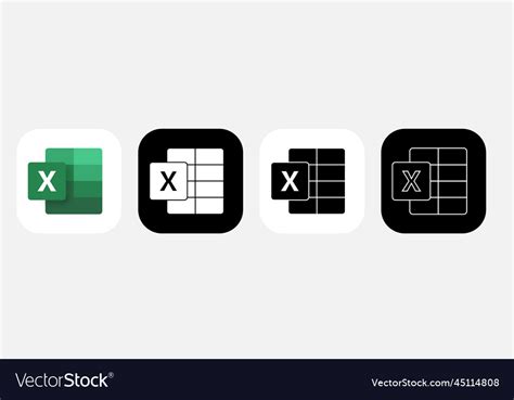 App icon microsoft excel Royalty Free Vector Image