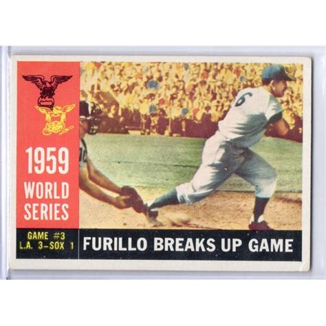 1959 World Series Highlights 1960 Topps Furillo Breaks Up Game 3 Card ...