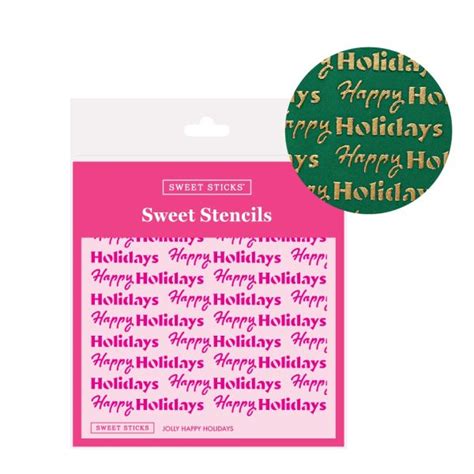 Shop Jolly Happy Holidays Stencil | Sweet Sticks | Coast Cakes