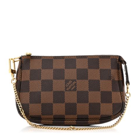 LOUIS VUITTON Damier Ebene Mini Pochette Accessories 1302295 | FASHIONPHILE