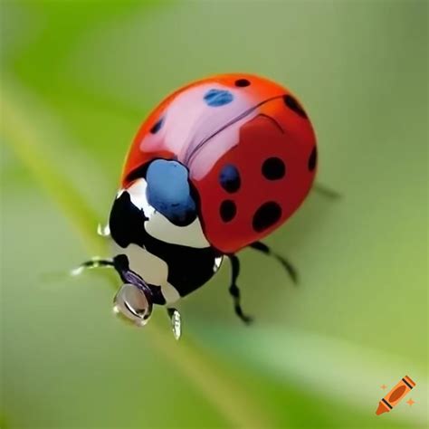 Handcrafted glass ladybug sculpture