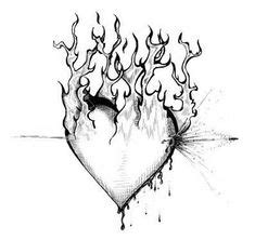 Burning Heart Drawing