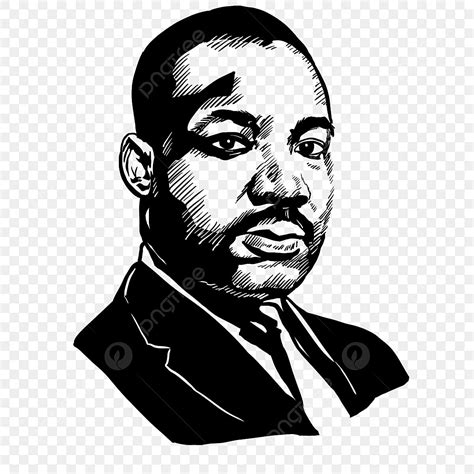 Martin Luther King Black And White Clip Art