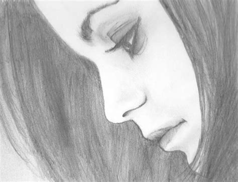 Pencil Sketches Of Girls Face - The raw aesthetic of sketches provides ...