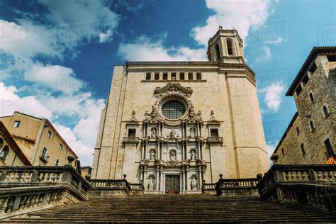 The Girona Cathedral (Cathedral of St. Mary of Girona), a Roman ...