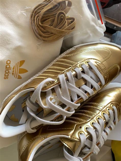 Adidas Gold Sneakers, Women's Fashion, Footwear, Sneakers on Carousell