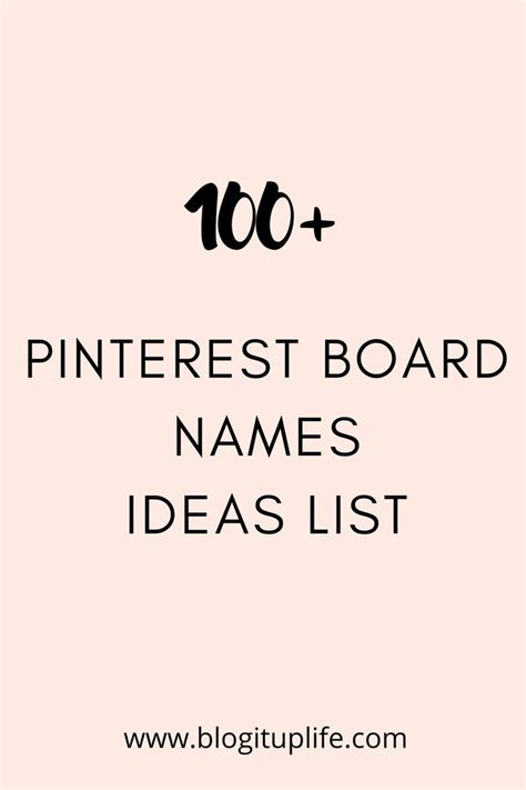 100+ Pinterest Board Names Ideas List | Pinterest board names, Pinterest boards, Board names ...