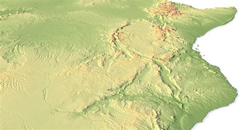 Africa Terrain 3D Map by Shustrik