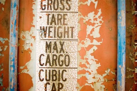 Derelict Cargo Container Concept With Peeling Paint Stock Photo ...