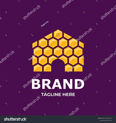 honey house logo vector design template. The - Royalty Free Stock ...