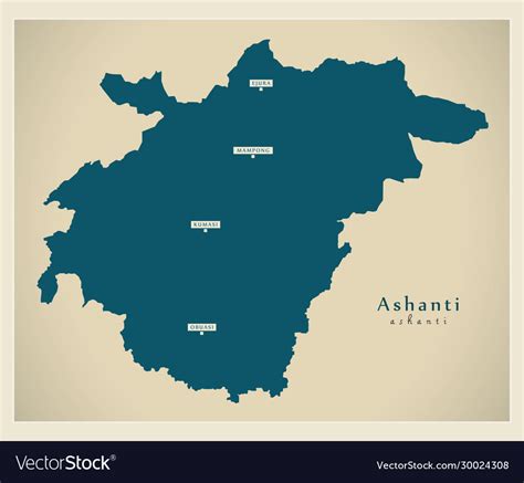 Modern map - ashanti region map ghana gh Vector Image