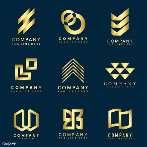 Set of company logo design ideas vector | free image by rawpixel.com | Company logo design ...