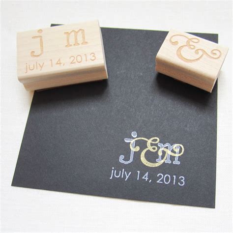 Custom Wedding Monogram Stamp Set by Paper Sushi