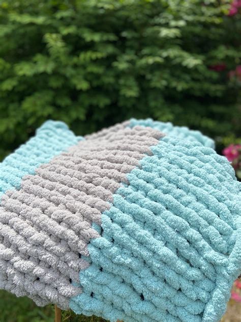 Chunky knit blanket Jumbo chenille Blanket Chunky Chenille | Etsy