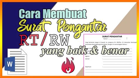 Cara Membuat SURAT PENGANTAR RT/RW Yang Baik dan Benar - YouTube