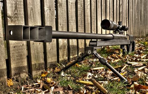 Wallpaper leaves, the fence, HDR, rifle, sniper, heavy, Armalite AR-50 images for desktop ...