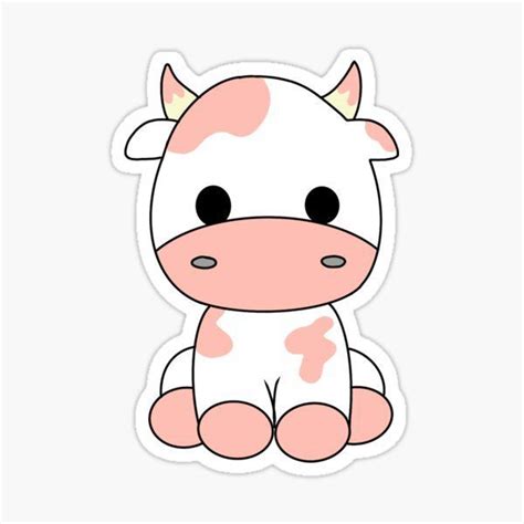 Cute strawberry cow? Sticker by Moa Sjölander | Cute doodles, Cute easy drawings, Cute laptop ...