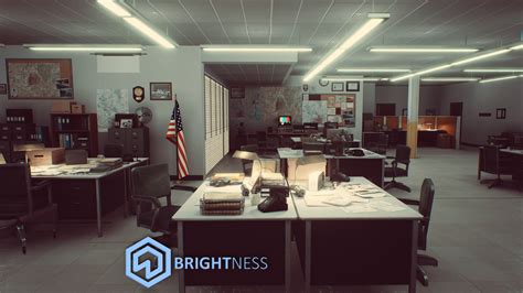 ArtStation - Retro Police Station - Office