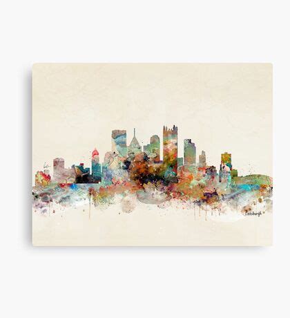 Pittsburgh Skyline: Canvas Prints | Redbubble