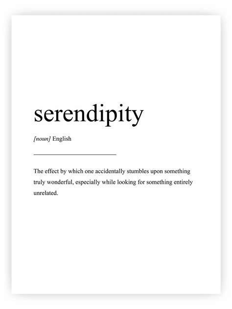 Serendipity Definition Poster | Definition Printable Wall Decor Diccionary Aesthetics for H ...