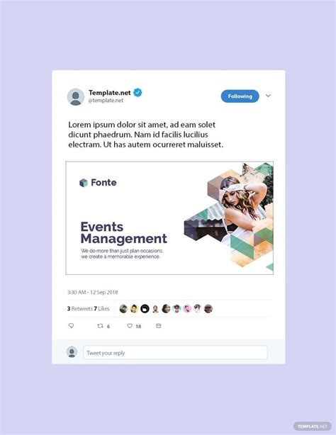 Event Management Twitter Post Template in PSD - Download | Template.net